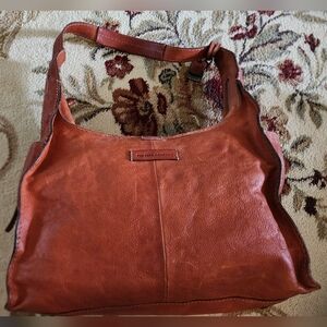 FRYE Orange/Brown Leather Shoulder Bag